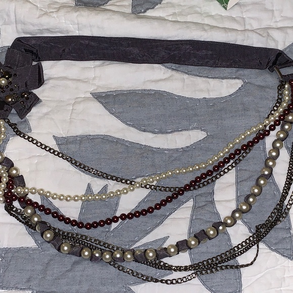 Stella & Dot Musette Chain, Pearl Crystal Necklace - Picture 5 of 8